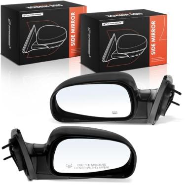 Imagem de A-Premium Par (2) espelhos retrovisores elétricos do lado do motorista e do passageiro - compatível com Hyundai Santa Fe 2005 2006 - Retrovisor retrovisor externo preto liso dobrável elétrico aquecido
