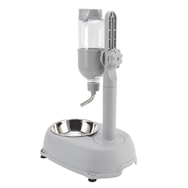 Imagem de YOUTHINK Distribuidor de água Em pé Ajustável Tigela 500 Ml Multifuncional Alimentador Automático Destacável para Comida de Gato para Cães - Branco