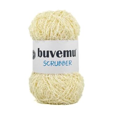 Imagem de Buvemu Fio de limpeza para crochê, panos de prato de tricô, itens artesanais, 100 gramas (100 g) 80 metros (creme)