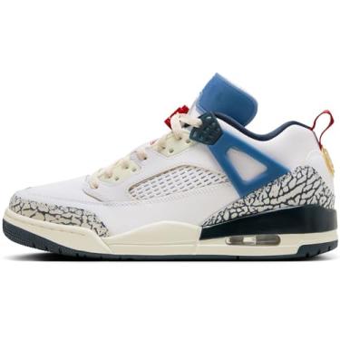 Imagem de Tênis masculino Jordan Spizike Low (HM3712-164, branco/azul marinho/tempestade do mar Egeu), Branco/Gym Red-Armory Navy-aegean Storm, 41 BR