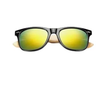 Imagem de Óculos de sol femininos de madeira natural, óculos de sol masculinos polarizados, óculos de sol da moda, madeira original, h, soja, chá