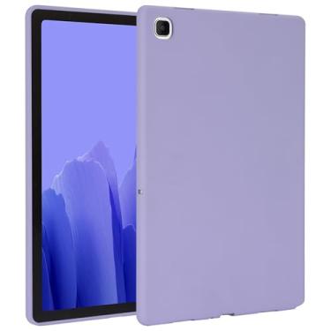 Imagem de UUcovers Para tablet Samsung Galaxy Tab A7 de 10,4 polegadas 2022/2020 (modelo: SM-T503/T509/T500/T505/T507), capa traseira de TPU macio e leve à prova de choque, capa de borracha de silicone, roxa