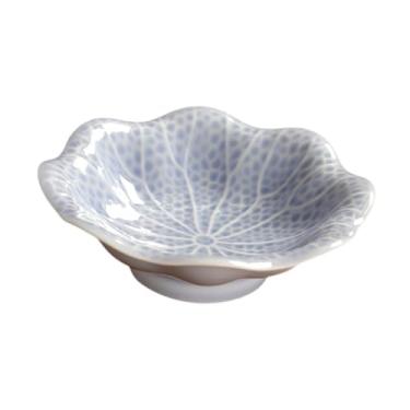 Imagem de WeiLaiKeQi Suporte de cerâmica para frutas e sobremesas, tigela decorativa para servir e sobremesas, para sala de estar, cozinha, festa, entrada de casa, Violeta Claro