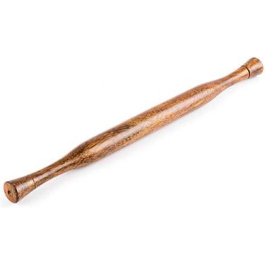 Imagem de EARTHLY HOME Rolo de massa de madeira para necessidades de cozimento de cozinha, aparência antiga - tradicionalmente feito à mão, 36,8 x 2,5 cm