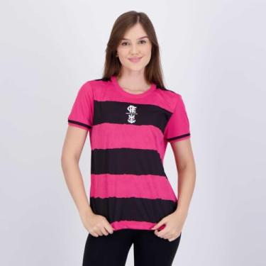 Imagem de Camiseta Braziline Flamengo - Sun Feminino - Outubro Rosa