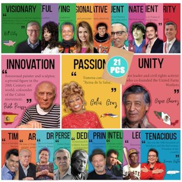 Imagem de Flaircave Pôster do mês da herança hispânica espanhol Mes De La Herencia decoração de sala de aula hispânica latino-americana decorações do mês da herança hispânica para sala de aula escolar em casa