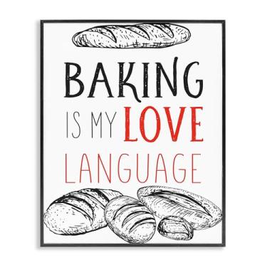 Imagem de Stupell Industries Baking My Love Language Design de arte giclée emoldurado preto por Diane Labombarbe, 20 x 16