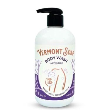 Imagem de VERMONT SOAP Sabonete líquido corporal natural com manteiga de karité, gel suave para hidratar e acalmar a pele, sabonete líquido sem fragrância para mulheres e homens (lavanda, 340 g)