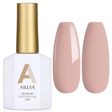 Imagem de AILLSA Esmalte de gel de cappuccino nude em gel marrom claro neutro mocha gelatinosa esmalte de gel de cor bronzeada natural unhas de imersão em gel U V para salão de beleza em casa, presente de