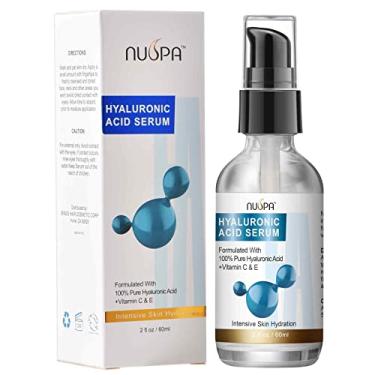Imagem de Sérum de ácido hialurônico 100% puro para rosto e pescoço com vitamina C vitamina E para cuidados com a pele, hidratante, pele volumosa, reduz rugas, sérum antienvelhecimento, 59 ml