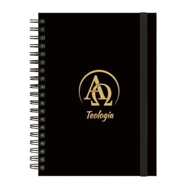 Imagem de Caderno Colegial Plus 12 Matérias Profissões Teologia (Preto e Gold)