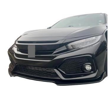 Imagem de Kit de proteção para para-choque dianteiro, difusor de lábios, spoiler, compatível com Civic Hatchback/Sedan/Coupé/Type R FK7 FK8 Si 2016-2021(F)