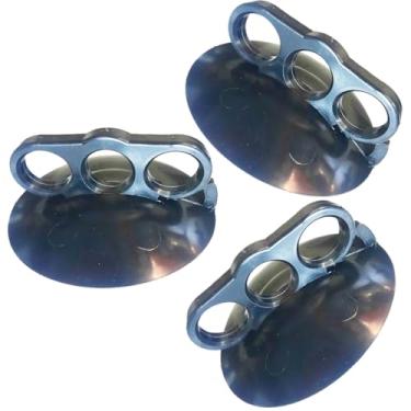 Imagem de Kit com 3 Ventosa Tipo Garra Em Silicone Cristal ou Black de110mm Martelinho De Ouro Alta Sucção Funilaria Tela Azuleijo (Preto)