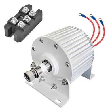 Imagem de HYZHANHONG Gerador de ímã permanente de baixa RPM 1000W 12V 24V 48V 96V 120V 220V alternador de terras raras para turbina eólica (com base),48V
