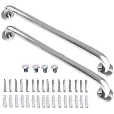 Imagem de Barra de apoio para chuveiro ImomWee Chrome em aço inoxidável 60 cm, p