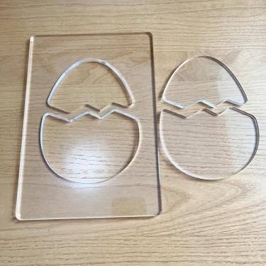 Imagem de Modelos de roteador de Páscoa, designs de acrílico da semana santa, 14 x 20 cm, modelos de igreja de ovo de cruz de coelho para marcenaria, 6 mm de espessura (Ovo de Páscoa)