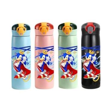 Imagem de Copo Infantil De Aço Inoxidável Isolado Com Canudo De 460ml, Garrafa P