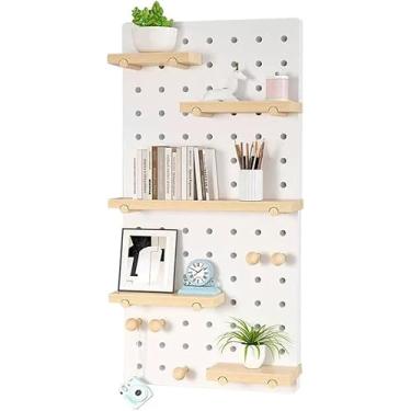 Imagem de Pegboard Wall Orgizer Pels,exibição De Montagem Em Parede Pegboard Pel Kits Para Organizador De Parede, Orgização De Artesanato, Orments Display, Armazenamento De Berçário, Natural, 60x120cm