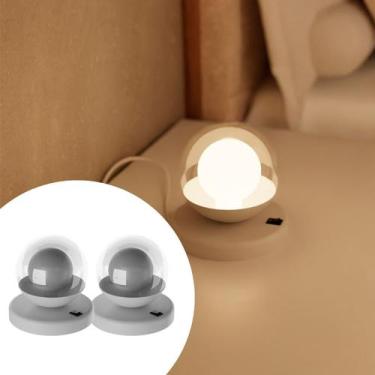 Imagem de Kit 2 Abajur Luminárias De Mesa Moderno dama Alumínio com Globo vidro 