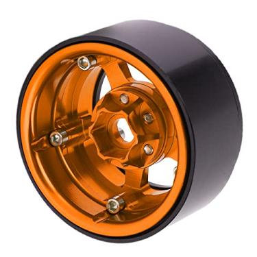 Imagem de aqxreight Rodas de Alumínio de Alumínio de de 5 Orifícios de Bola de 5 Orifícios de de Pneu de Trava Não Coloração Rims RC RECH HubPink Gold Gold Sturdy Strong e Substitua Can. Roda de de de (Ouro)