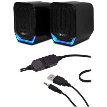 Imagem de Caixa Caixinha De Som Gamer Para Pc Notebook Tv Led Potente 12w Ro823