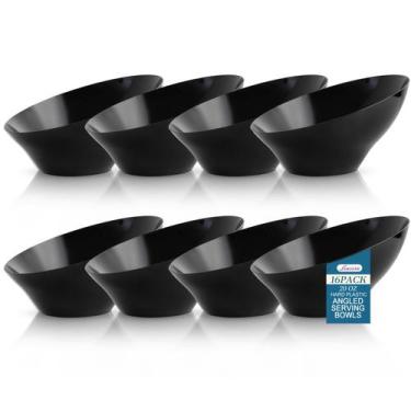 Imagem de Taças de plástico Liacere Black 600mL descartáveis, pacote com 16