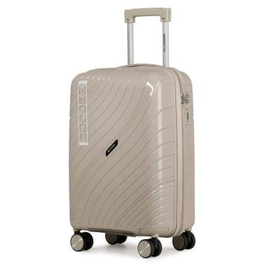 Imagem de Mala de Viagem 10kg de Bordo em Polipropileno e Zíper Duplo Antifurto com Rodas 360º e Cadeado - Padrão Anac - Allabard