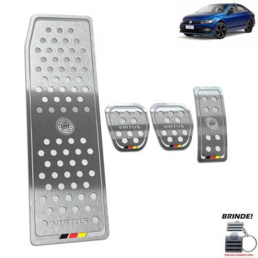 Imagem de Descanso + Pedaleira Manual Prata Virtus Wolfsburg Ed