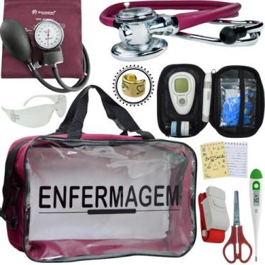 Imagem de Kit Enfermagem + Aparelho Medidor Glicose Completo Premium - Love Saud