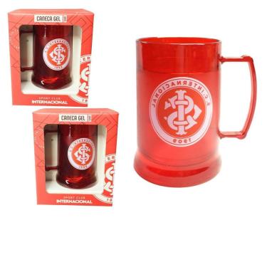 Imagem de Kit 2Un Caneca Copo Gel 300Ml Vermelho Isolante Térmico