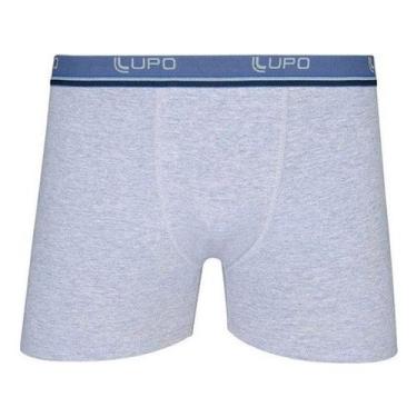 Imagem de Cueca Box Lupo Plus Size Algodão C/elastano 653 casapaula, Cinza, XXG
