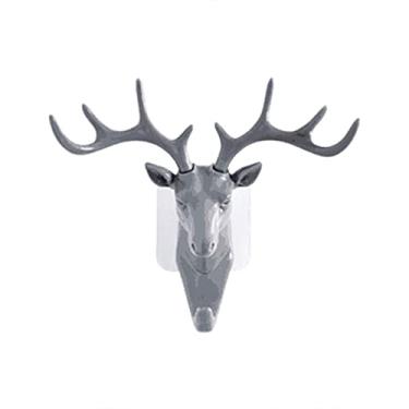Imagem de Cabide para pendurar na parede, cabide vintage, chifres de cabeça de veado, suportes de armazenamento para pendurar roupas, chapéu, cachecol, chaveiro, chifres de veado, cabide, decoração de casa