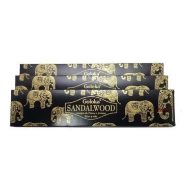 Imagem de Incenso Goloka Massala Sandalwood Sândalo 3un.15g