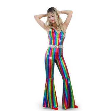 Imagem de Roupa de peça única Nawgut Disco 70s 80s Sparkle Jumpsuit S
