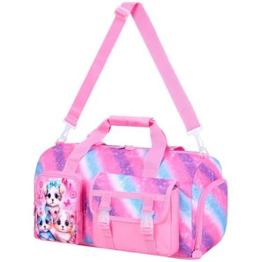 Imagem de Bolsas de balé de dança para meninas, bolsa de ginástica infantil para viagem com compartimentos de sapatos, bolsa de balé esportiva, adolescentes, festa do pijama, bolsa de mão, cachorro fofo