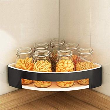 Imagem de Prateleiras de canto para decoração de especiarias para pendurar na parede para cozinha, banheiro, prateleira