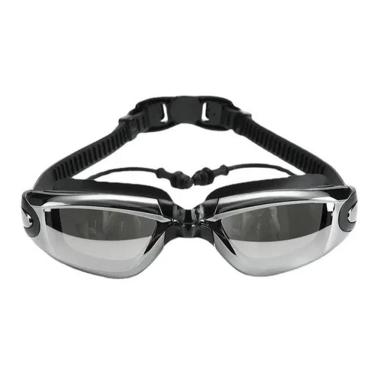 Imagem de Oculos de Nataçao Protetor Ouvido Auricular Mergulho Antiembaçamento Lente Proteçao UV Piscina Mar Ajustavel