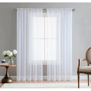 Imagem de Cortina Voil Sem Forro 6 Metros De Tecido X 2,90 Altura - Casa das Cor