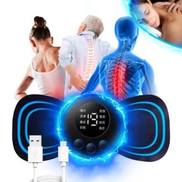 Imagem de Mini Massageador Elétrico Portátil Recarregável para dor muscular pesc
