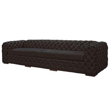 Imagem de Sofá 4 Lugares Astúria 280cm Couro Marrom Fosco - Gran Belo