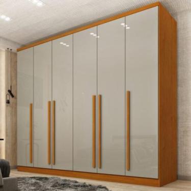 Imagem de Guarda-Roupa Sevila/Aracena 2,70 m Cinamono/Off White - Tcil