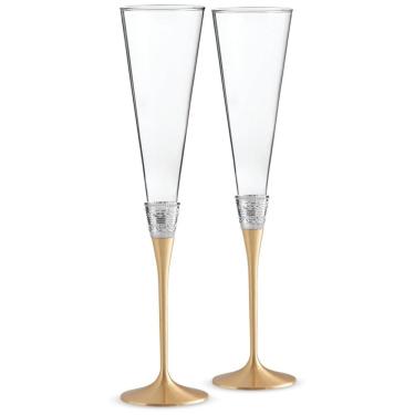 Imagem de Conjunto de Taças, Estilo Clássico com Capacidade de 160mL e Material de Vidro, Wedgwood, Prata e Dourado