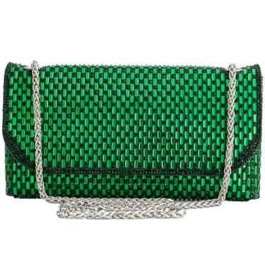 Imagem de Coucoland Bolsas clutch para mulheres, bolsas formais à noite com strass glitter festa bolsa de ombro casamento coquetel formatura, Verde