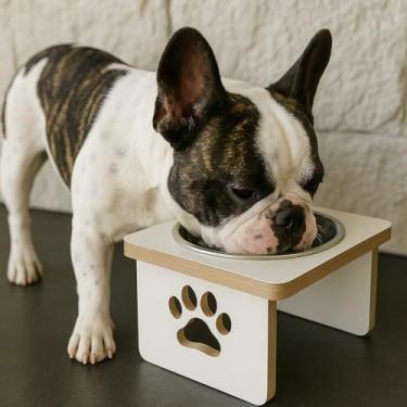 Imagem de Comedouro Eletavo PET, tigela para alimentação de gatos e cachorros, pote ergometrico para ração e agua (Patinha)