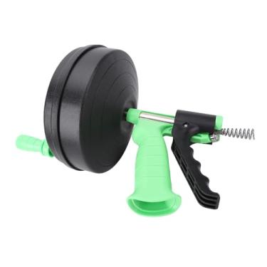 Imagem de FTVOGUE Trado de Drenagem para Encanamento, Desbloqueio de Trado Manual ou Motorizado, Ferramenta Removedora de Entupimento de Drenagem de Cabelo, Ferramenta de Limpeza de Cobra de Vaso (5m Primavera)