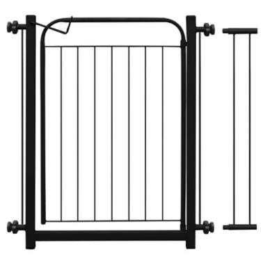 Imagem de Portao Grade Para Cachorros Cercado Pet Ajustavel 78cm Ate 153cm Protecao Segura Para Caes e Criancas(Preto 78cm A 93cm)