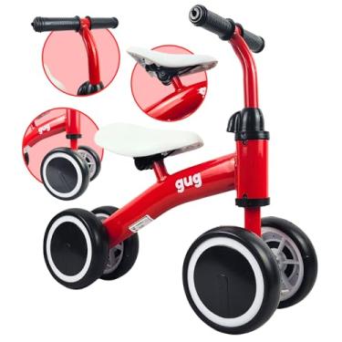 Imagem de Gug Bicicleta de Equilíbrio Infantil para Bebês, Crianças, Unissexo, Vermelha, 1kg, sem Montagem, Ideal para 12 Meses em Cima, Andador, Brinquedo de Aprendizado e Diversão