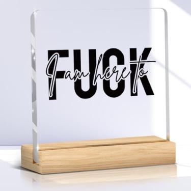 Imagem de Citações engraçadas placa acrílica decoração de mesa decoração de cubículo para casa sarcasmo humor, presentes para mulheres irmã aniversário