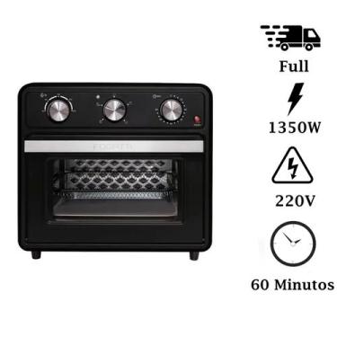 Imagem de Forno Air Fryer De Bancada Fogatti Preto 22 Litros 1350 Watts 220V - N