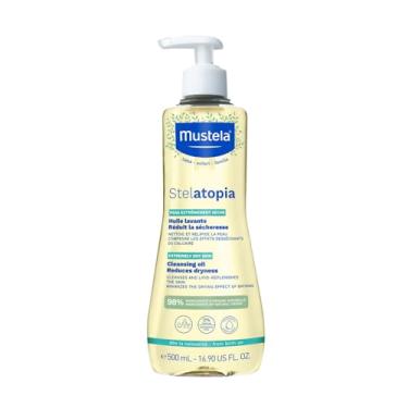 Imagem de Mustela Stelatopia Óleo de Banho 500 ml - Limpeza e Hidratação suave para Peles Secas e extremamente Ressecadas - Seguro Para Bebês, Crianças e Adultos - Sem Fragrância - Stelatopia